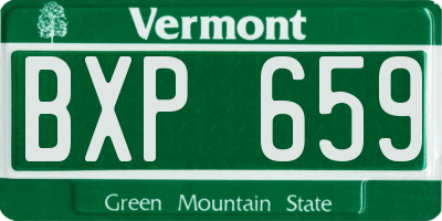 VT license plate BXP659
