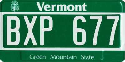 VT license plate BXP677