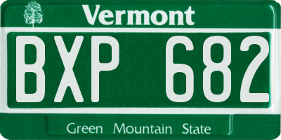 VT license plate BXP682