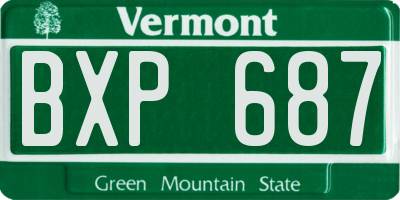 VT license plate BXP687
