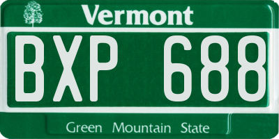 VT license plate BXP688