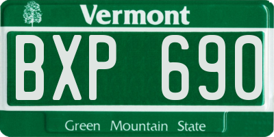 VT license plate BXP690
