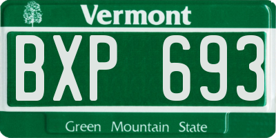 VT license plate BXP693