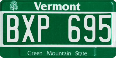 VT license plate BXP695