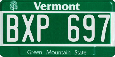 VT license plate BXP697