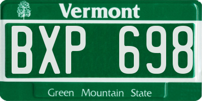VT license plate BXP698