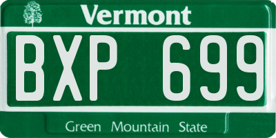 VT license plate BXP699