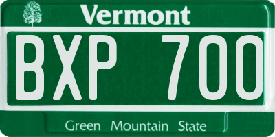 VT license plate BXP700