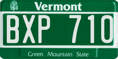 VT license plate BXP710