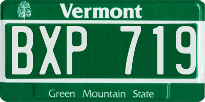 VT license plate BXP719