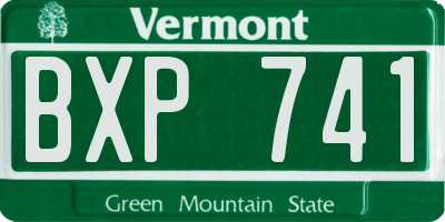 VT license plate BXP741