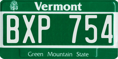 VT license plate BXP754