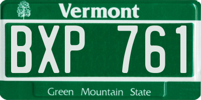 VT license plate BXP761