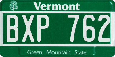 VT license plate BXP762