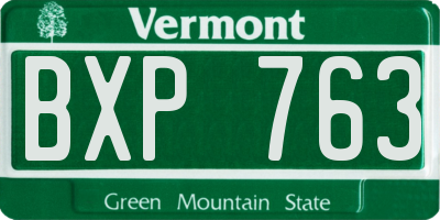 VT license plate BXP763