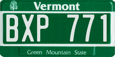 VT license plate BXP771