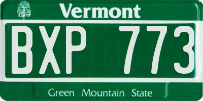 VT license plate BXP773