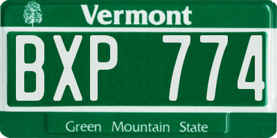 VT license plate BXP774