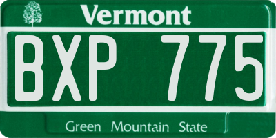 VT license plate BXP775