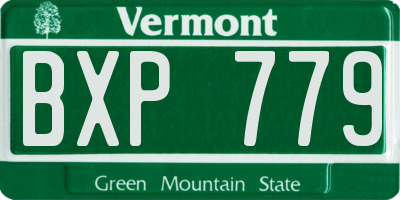 VT license plate BXP779