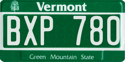 VT license plate BXP780
