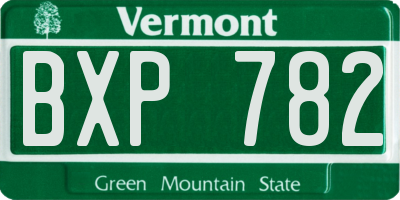 VT license plate BXP782