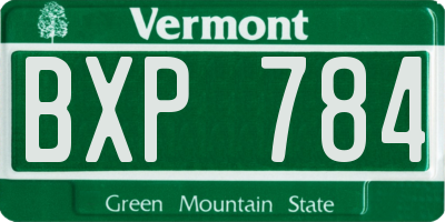 VT license plate BXP784