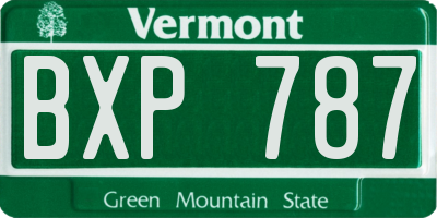 VT license plate BXP787