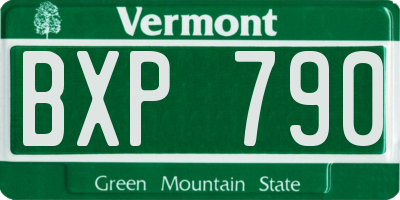 VT license plate BXP790