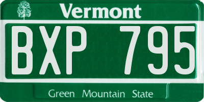 VT license plate BXP795