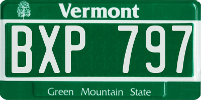 VT license plate BXP797