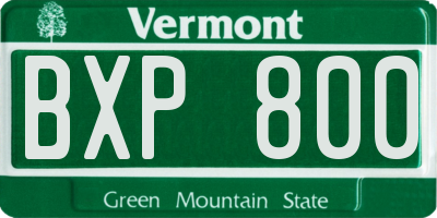 VT license plate BXP800