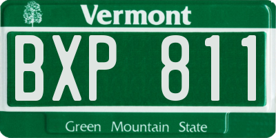 VT license plate BXP811
