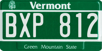 VT license plate BXP812