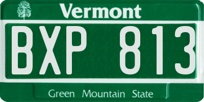 VT license plate BXP813