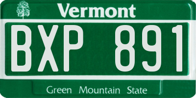 VT license plate BXP891