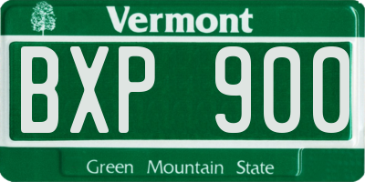 VT license plate BXP900