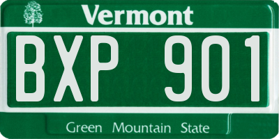 VT license plate BXP901