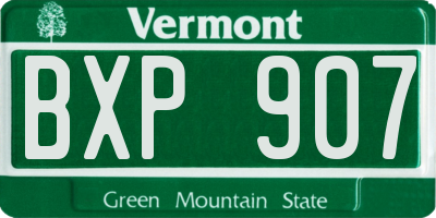 VT license plate BXP907