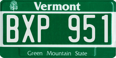 VT license plate BXP951