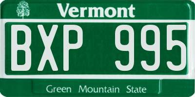 VT license plate BXP995