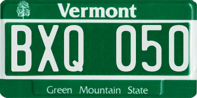 VT license plate BXQ050