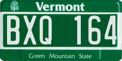 VT license plate BXQ164