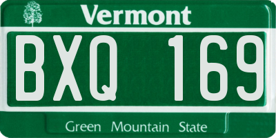 VT license plate BXQ169