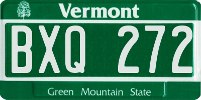 VT license plate BXQ272