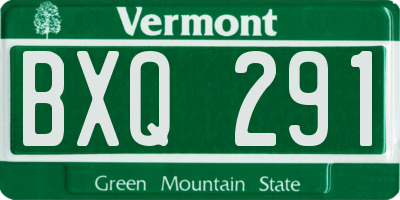 VT license plate BXQ291