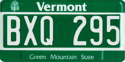 VT license plate BXQ295