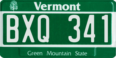VT license plate BXQ341