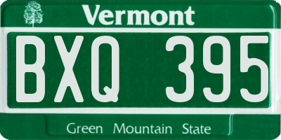 VT license plate BXQ395