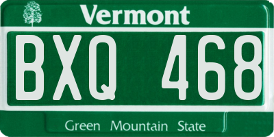VT license plate BXQ468